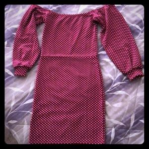 Missguidedus burgundy bodycon dress